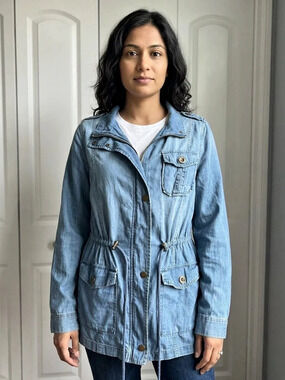 2Sable Women's Blue Utility Jacket Size Large